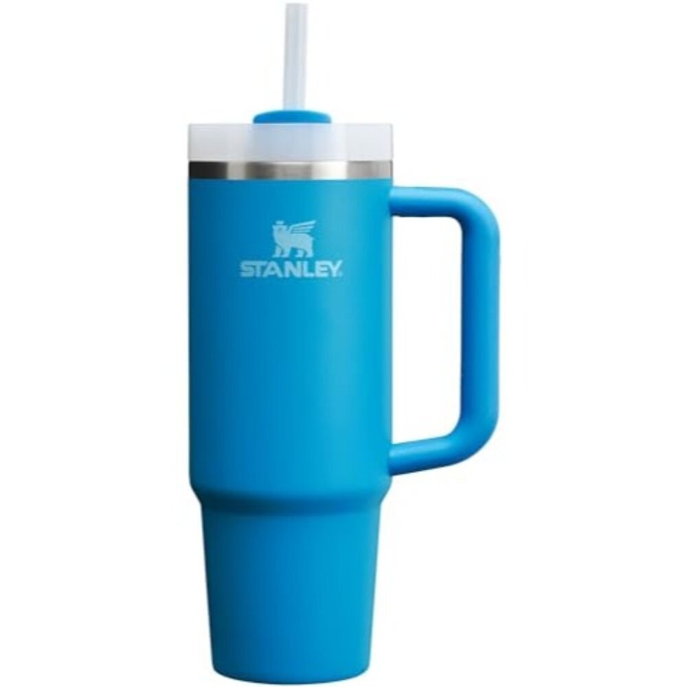 Stanley Quencher H2.0 Flowstate Tumbler 30 Oz Blue With Handle & Straw